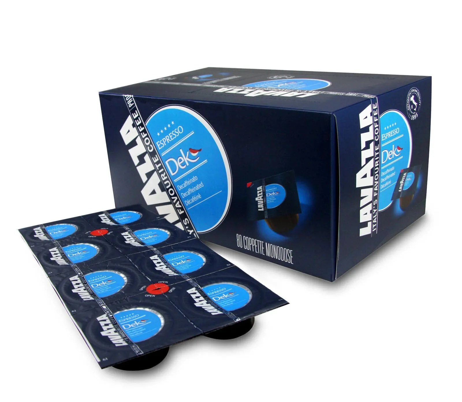 Lavazza - Kaffeegemahlen Dek Einzeldosis-Tassen – Bild 1