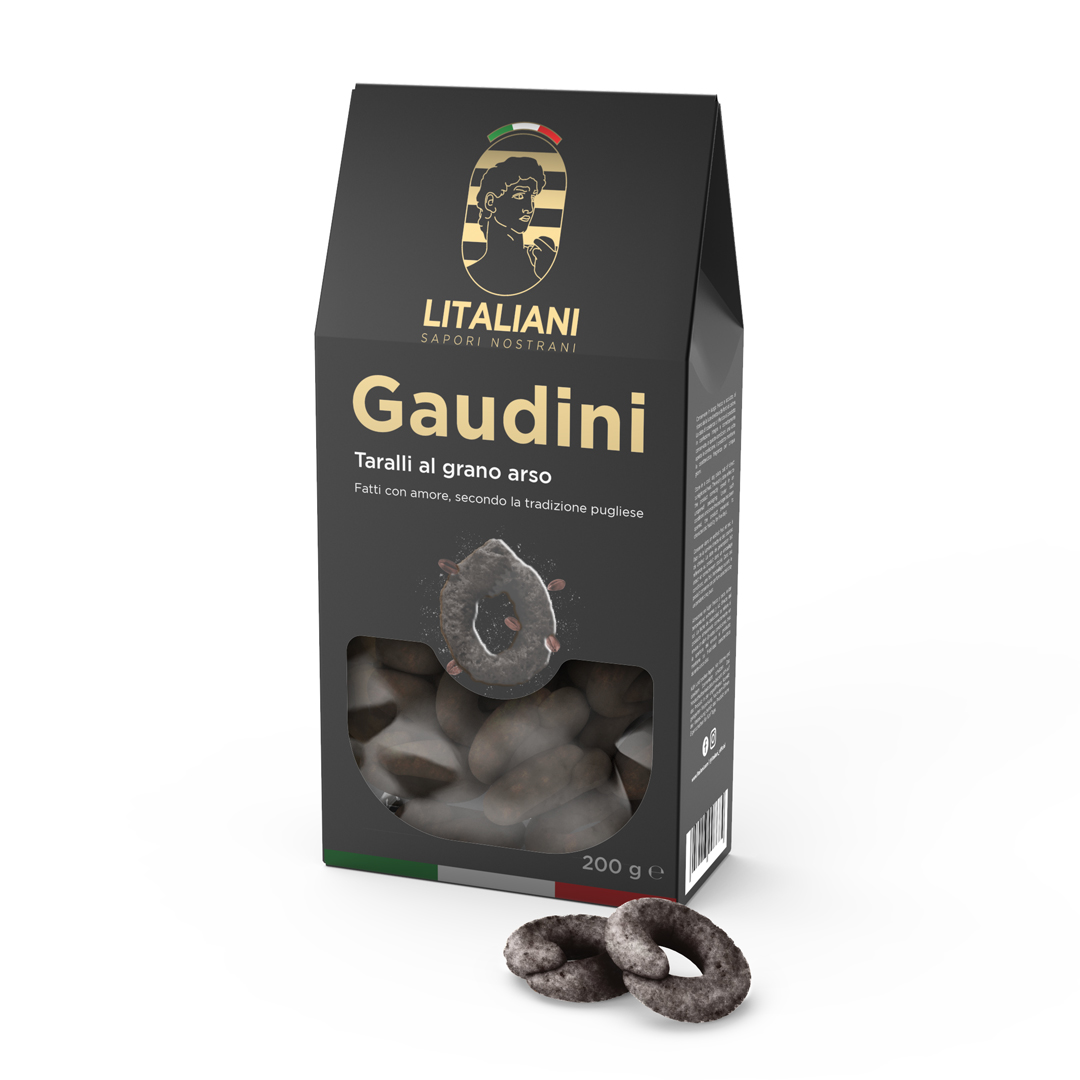 gaudini-granoarso LITALIANI - Gaudini Taralli mit Grano Arso (verbranntem Weizen) – Bild 1